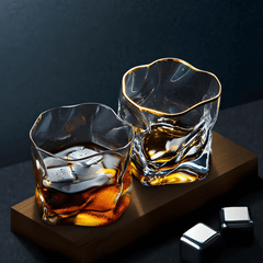 Gold Hoshi Japanese Crystal Whisky Glass