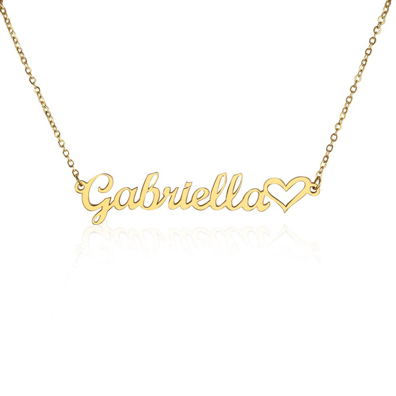 Classic Heart Style Name Necklace